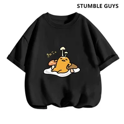 2024 Gudetama Tshirt Kids Summer Sonic Kids Clothes Cartoon Girls Casual short-sleeved T-shirt Baby Boy Clothing Trucksuit