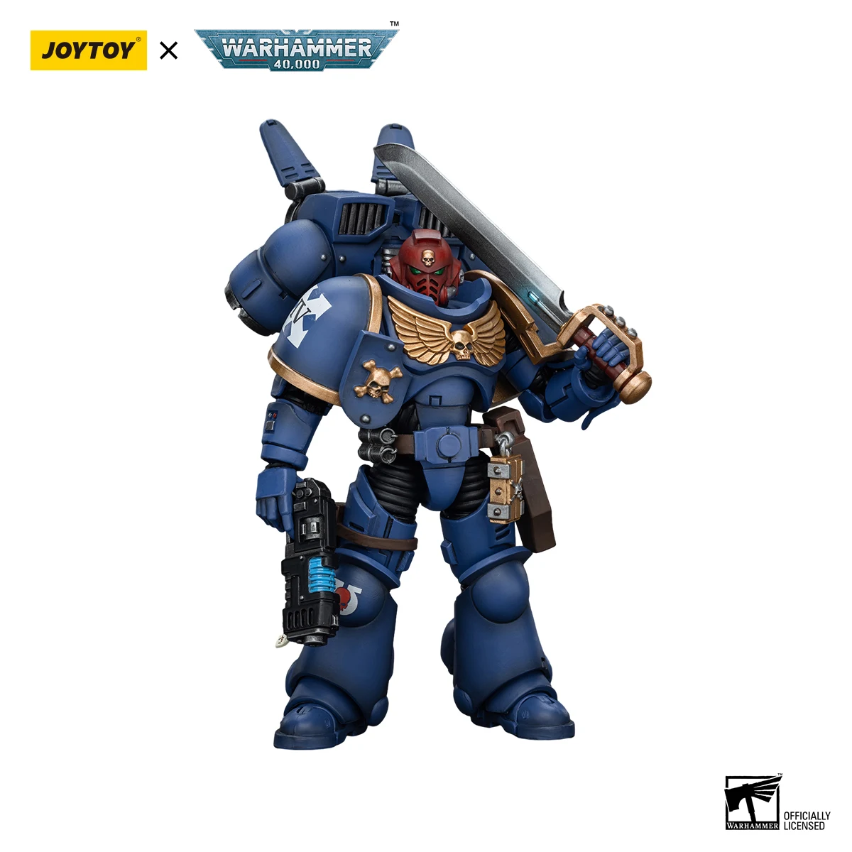 JOYTOY Warhammer 40K 1/18 figurka Ultramarines Jump Pack Intercessors figurki Anime zabawki Model