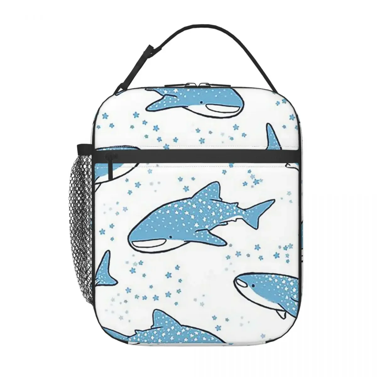 Starry Whale Sharks Insulated Lunch Bag for Women Kids Portable Food Boxes Thermal Lunch Box Tote