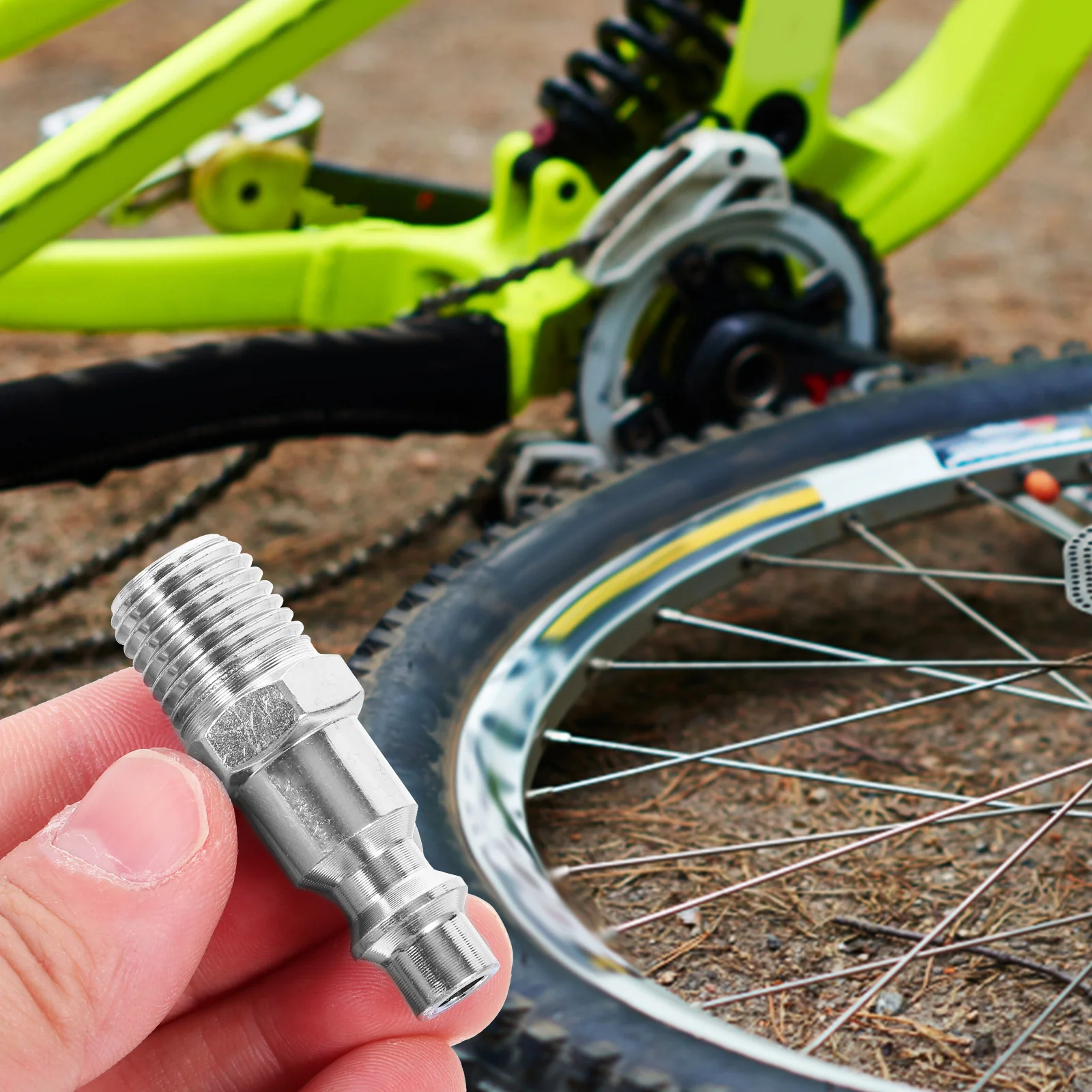 

2 set Tire Chuck Kit 1/4 Inch Internal Thread Locking Air Chuck For Bike Motorcycle Car Truck Sealed Ball Valve Quick Connect