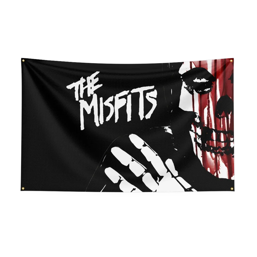 3x5 Ft Heavy Rock Band-M-Misfits Flag Polyester Digital Printing Banner for Bedroom Wall Art Out Door Tapestry Decoration