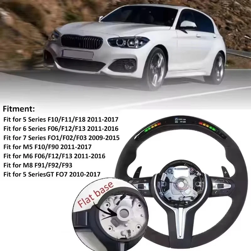 Car Steering Wheel Carbon Fiber Leather For BMW F32 F30 340i F10 535i F32 F20 F36 F22 M4 F82 X5 F15 F80 M3 F11 F31 Accessories view 4