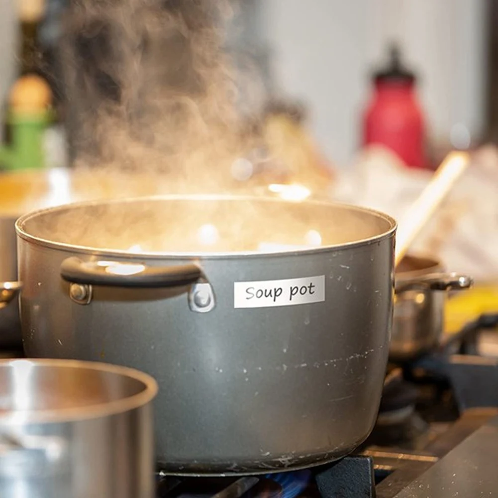 N82R 4 عبوات من شريط الملصقات المتوافق لاستبدال Dymo Letratag شريط ملصقات بلاستيكي أسود على أبيض لصانع الملصقات Letratag