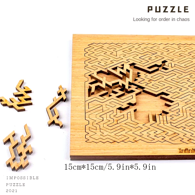 Impossible Puzzle Clear Difficult Jigsaw Puzzle Mind Bending Wooden Jigsaw Puzzle Difficult Challenging Puzzles for Adults Kids