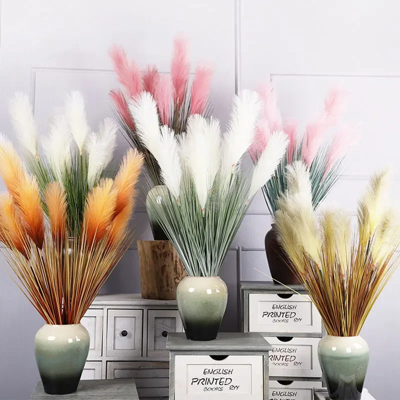

Artificial Flowers Reed Simulation Plant Pampas Fake Plant Wedding Bouquets Home Festive Party Decoration Flower Arrangements