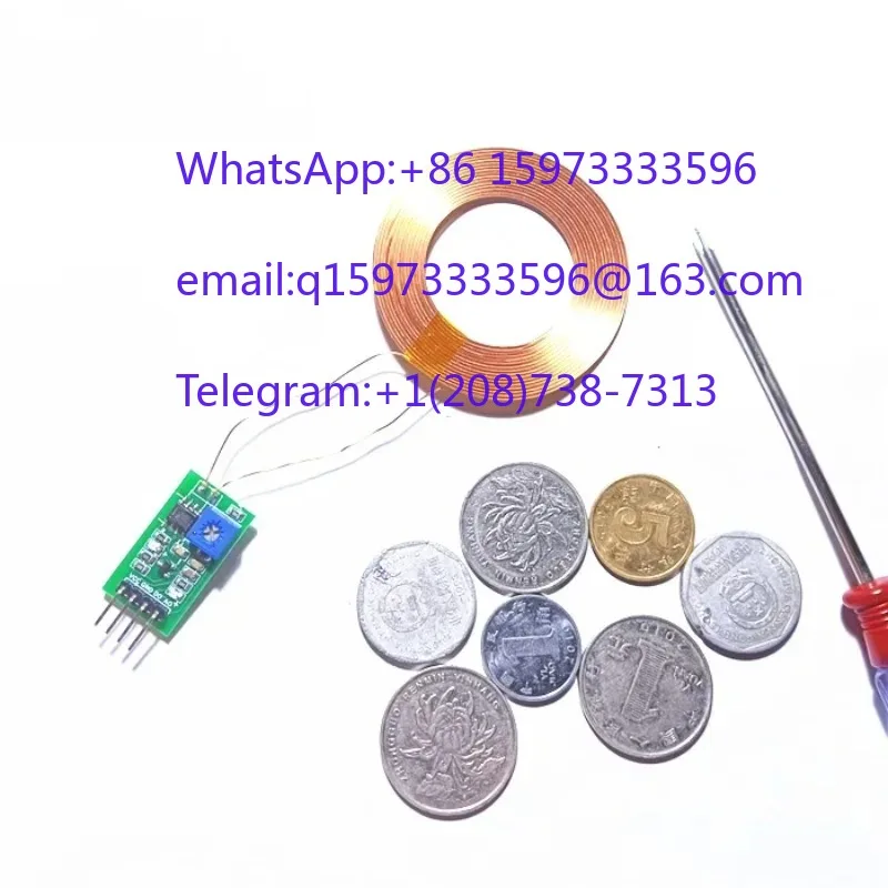 Eddy Current Sensor WL02 Metal Detection Coin Identification Induction Sorting Module Single Chip Microcomputer Accessory