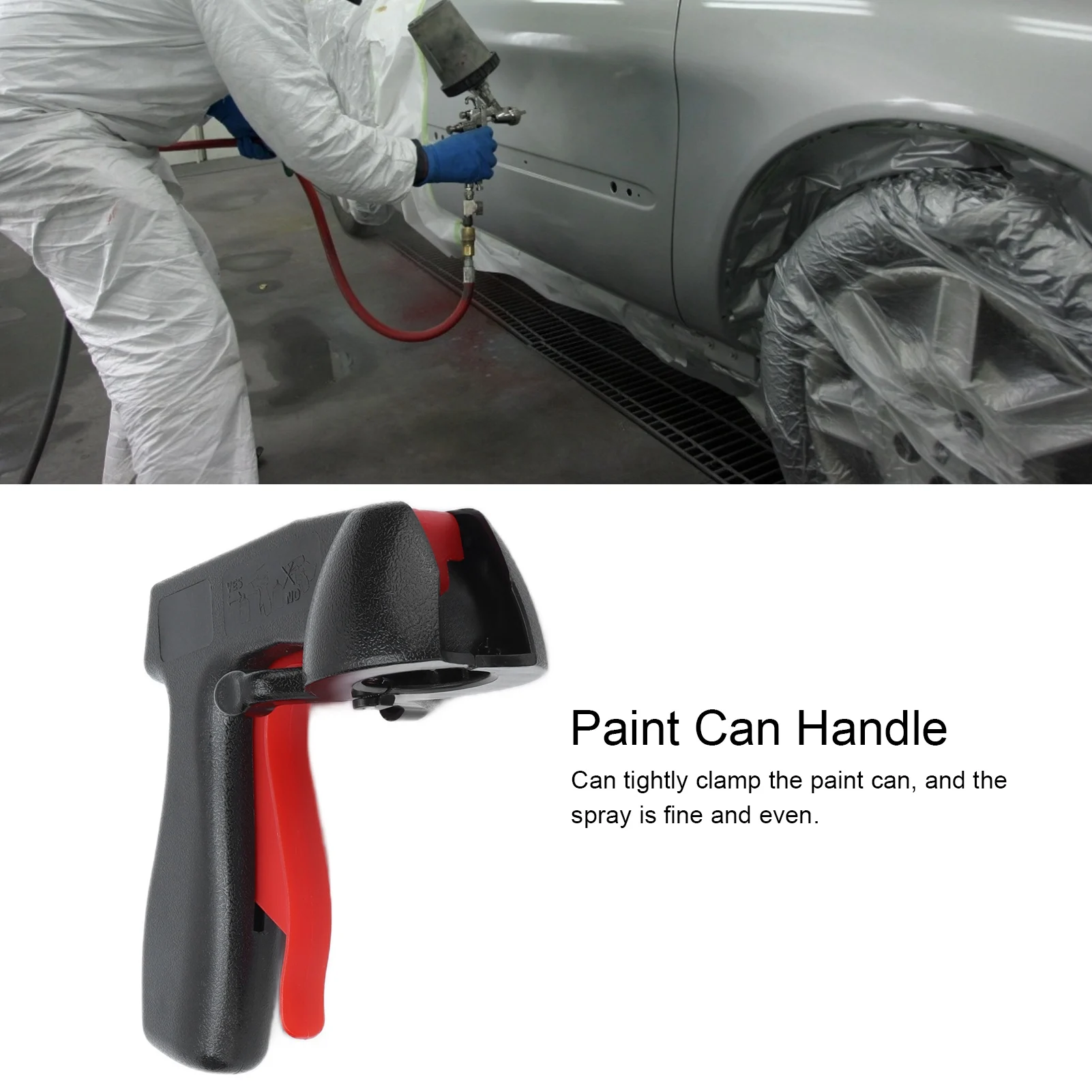 E9 2Pcs Paint Can Handle ABS Spray Gun Tool Accessory Set Kit for Decoration Painting DIY Car Painting Tools Tile Wall Painting