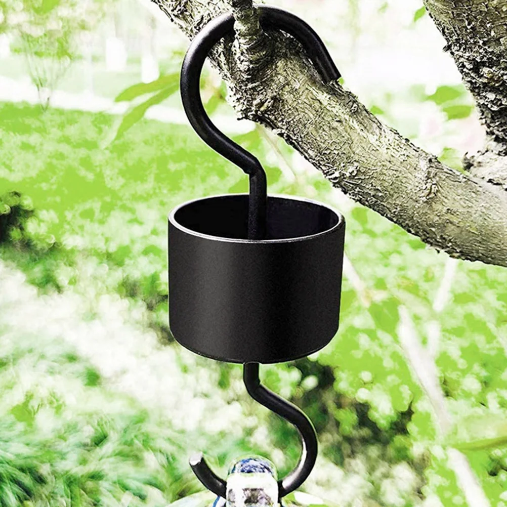 

4pcs Hummingbird Feeder Hooks Rustproof Metal Hangers Anti-Ant Hanging Hooks For Bird Feeders Outdoor Use Black