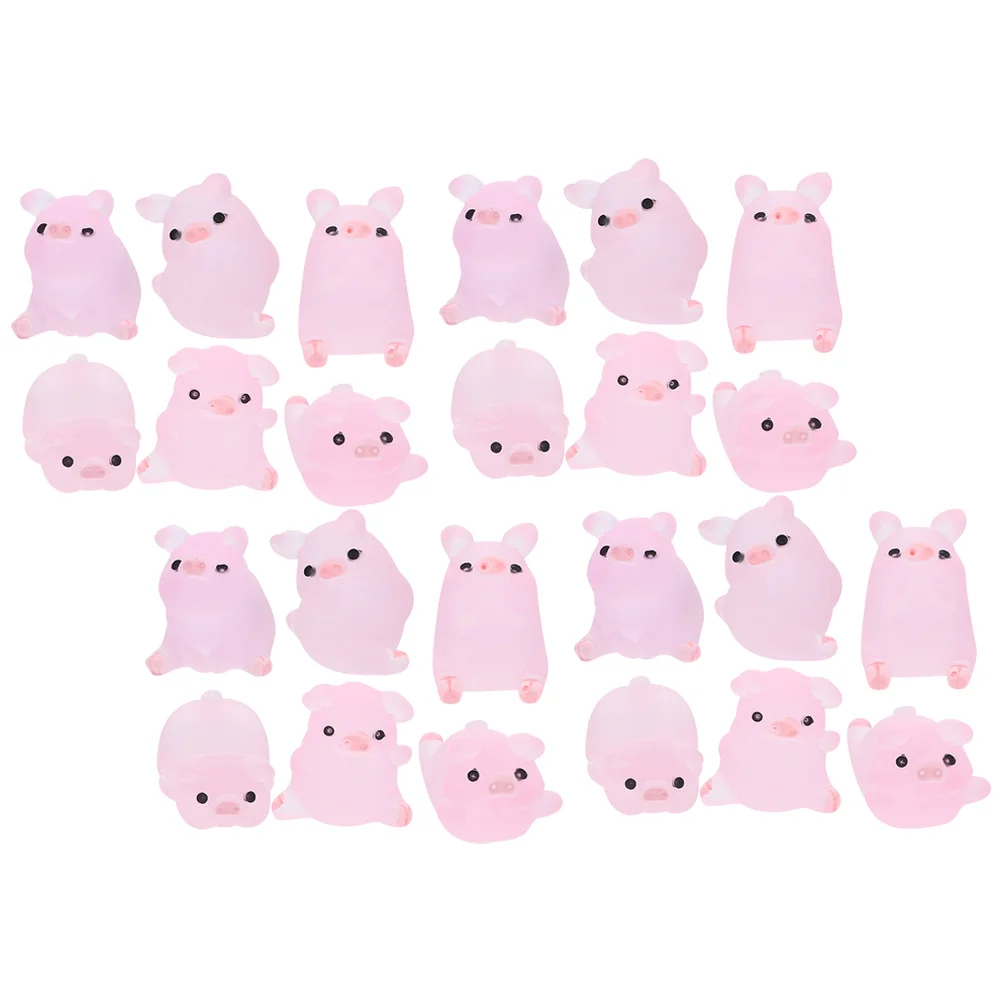 24pcs Piggy Miniature Figurines Toys Resin Pig Figures Pig Figurine Miniature Piggy Figurines miniature pig toys