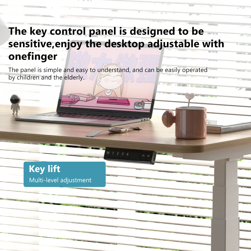 Ergonomic Adjustable Height Customizable Office Standing up and Down Desk for Home Office Remote Workers and Corporate