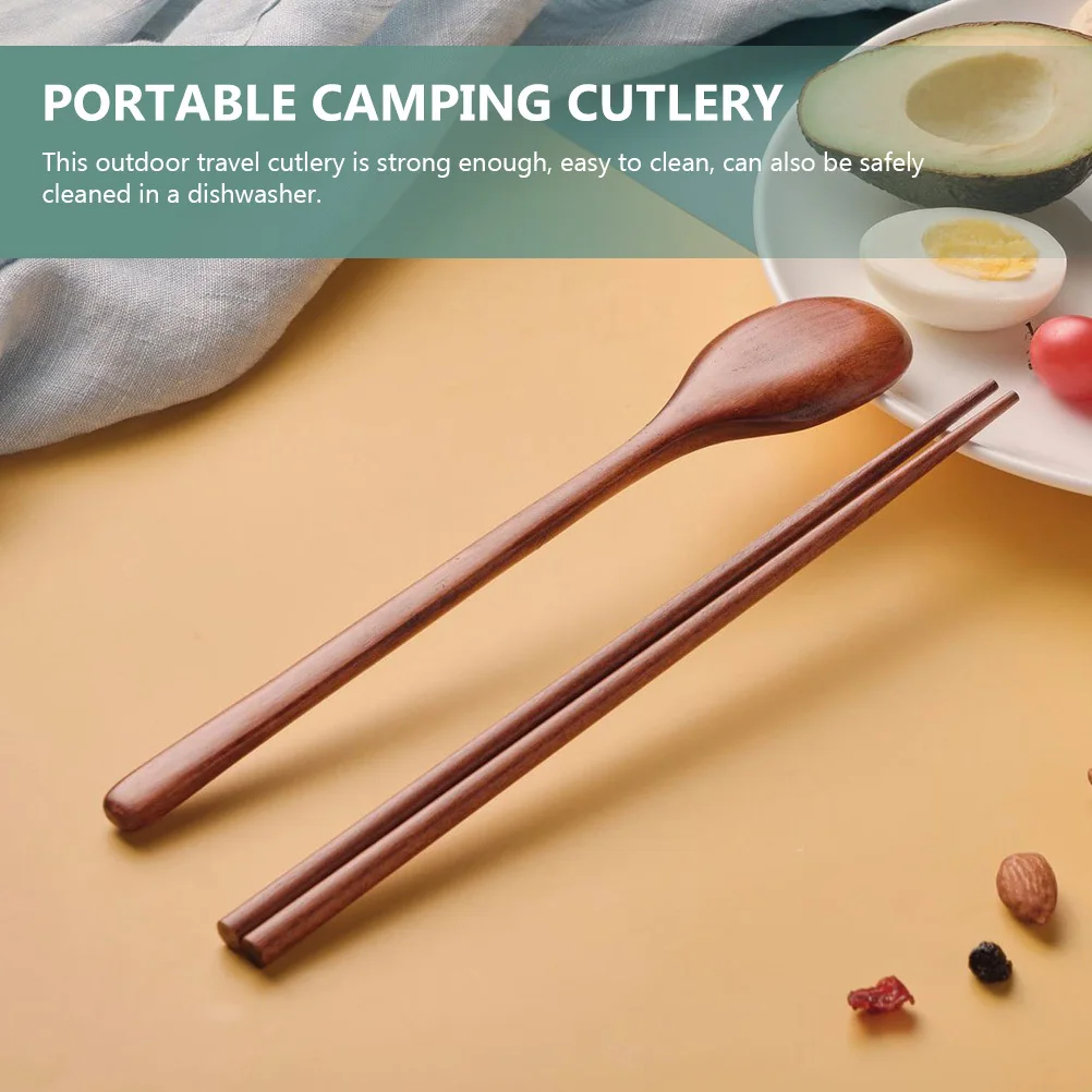 

1Set Outdoor Travel Cutlery Kit Multi-Function Spoon Fork Chopsticks Portable Camping Storage Bag Tableware Chopsticks with Case