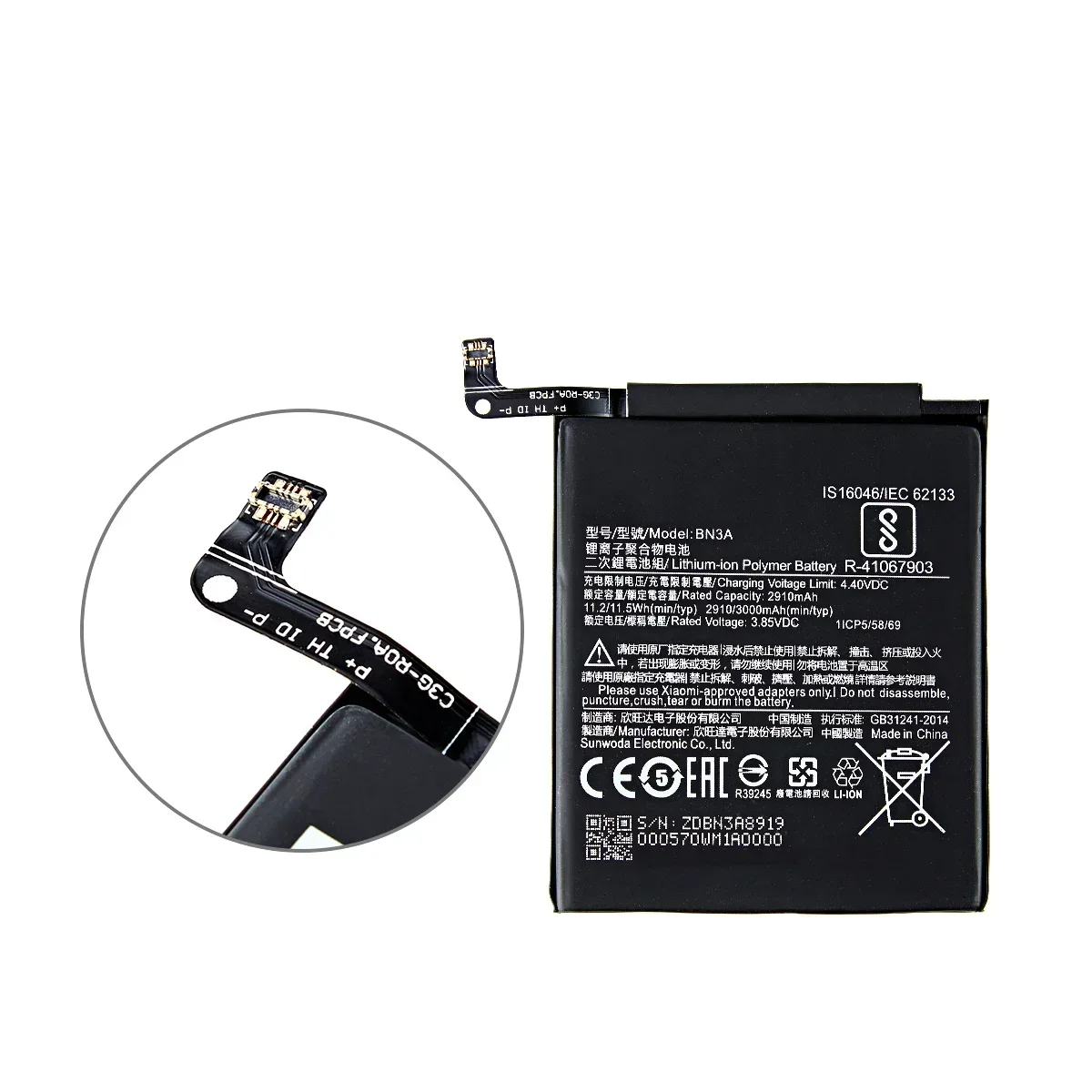 Brand New BN3A 3000mAh Battery For Xiaomi Redmi Go BN3A High Quality Phone Replacement Batteries