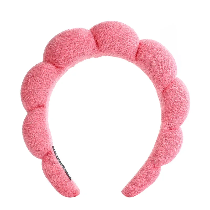 Fashion Sponge Headband for Women Girls Puffy Hair Band Makeup Bubble Retro Terry Cloth Headbands Hair Accessories Headwear