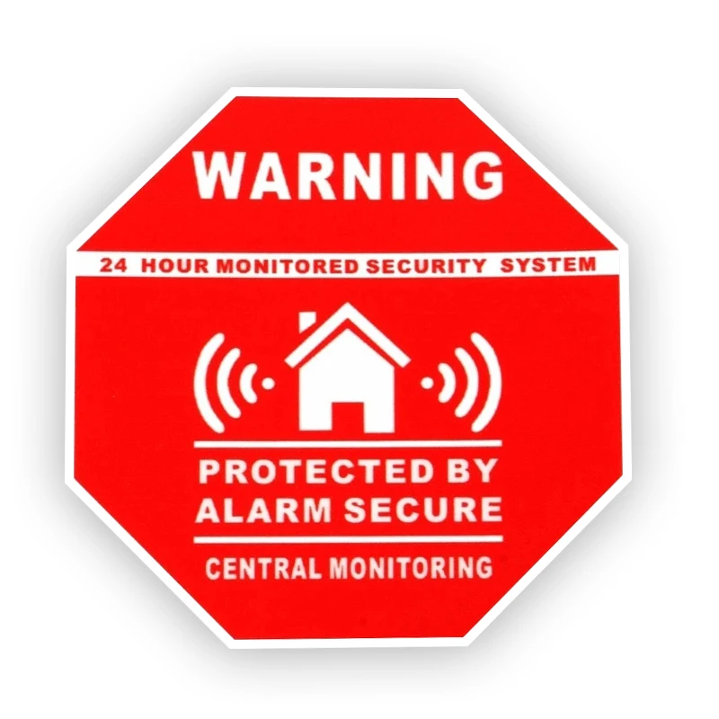 S90272# 10cm Safurance Home House Alarm Security Stickers Motorcycle Vinyl Decal Waterproof Windshield Auto Accessories