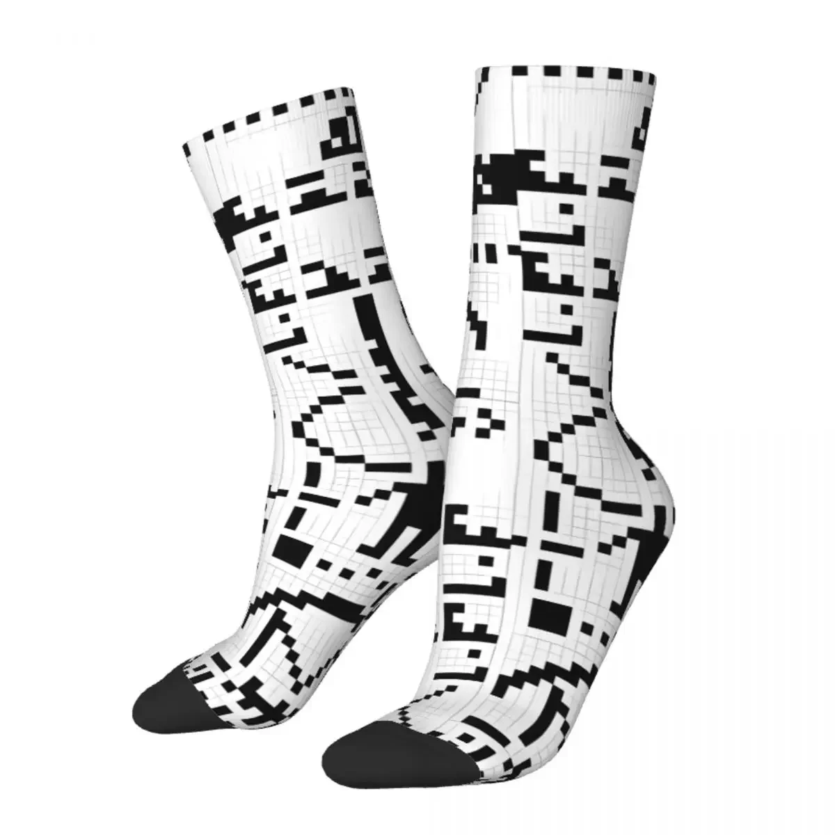 Hip Hop Retro Arecibo Message 001 Crazy Men's Socks Johnny Hallyday Unisex Harajuku Pattern Printed Happy Crew Sock Boys Gift