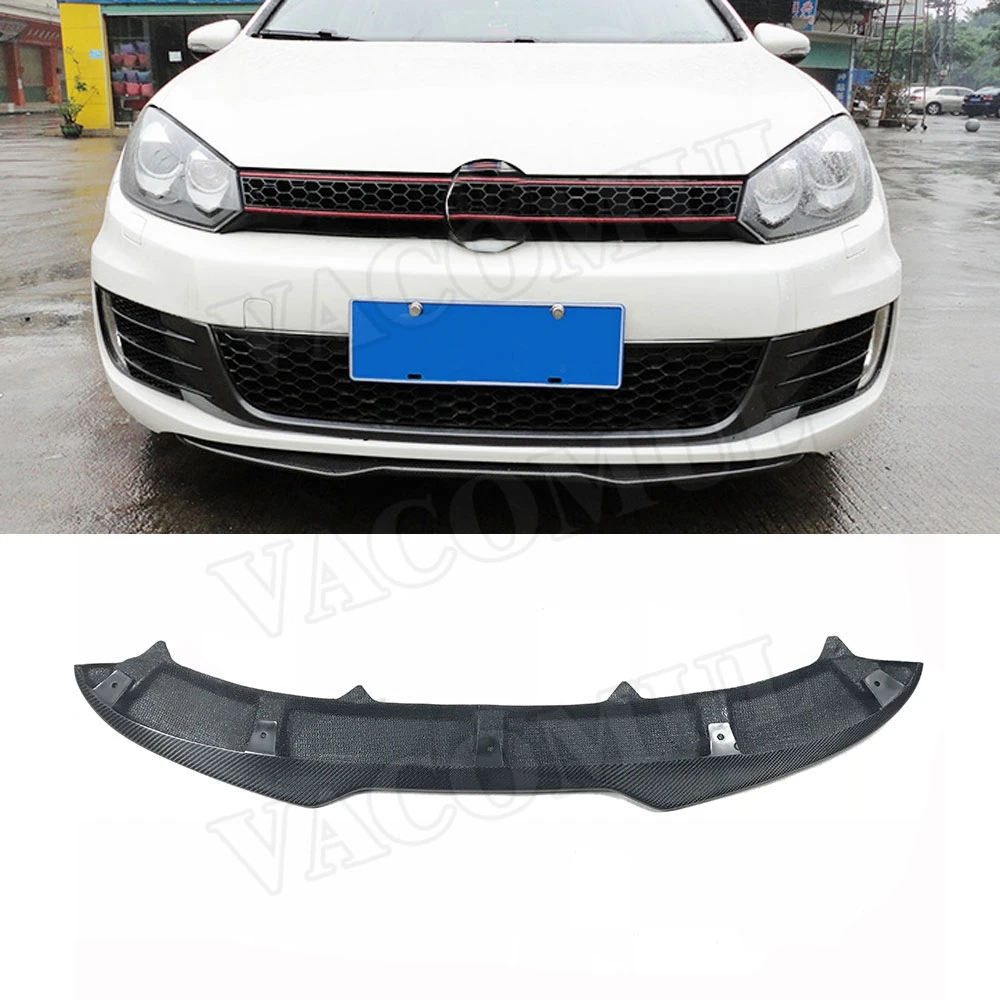 

VACOMUL Carbon Fiber FRP Front Lip Spoiler Shovel For Volkswagen VW Golf 6 VI MK6 GTI 2010-2013 H1 Style Head Bumper Chin Guard