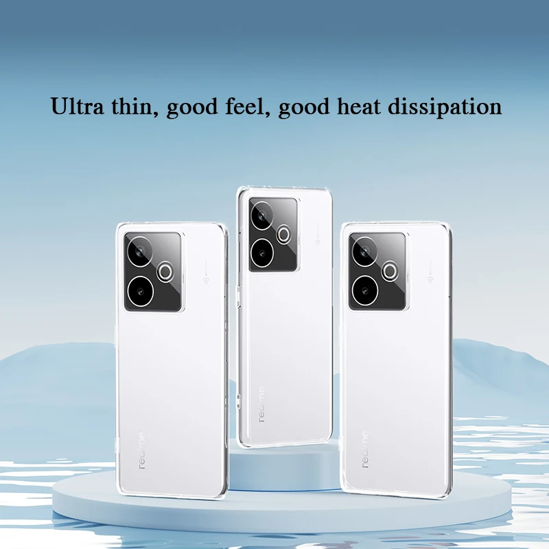 Soft Thin Housing Phone Case for OPPO Realme GT 7 7T GT7 Pro Racing T 5G Clear Water Shell Silicone Camera Protection Back Cover