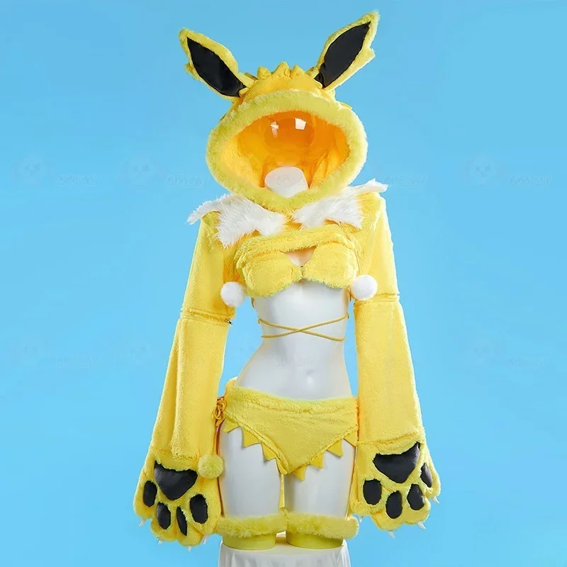 

2025 new Jolteon Cosplay Costume Festival Party Daily Fashionable role-playing costumes Halloween Christmas Carnival Suit