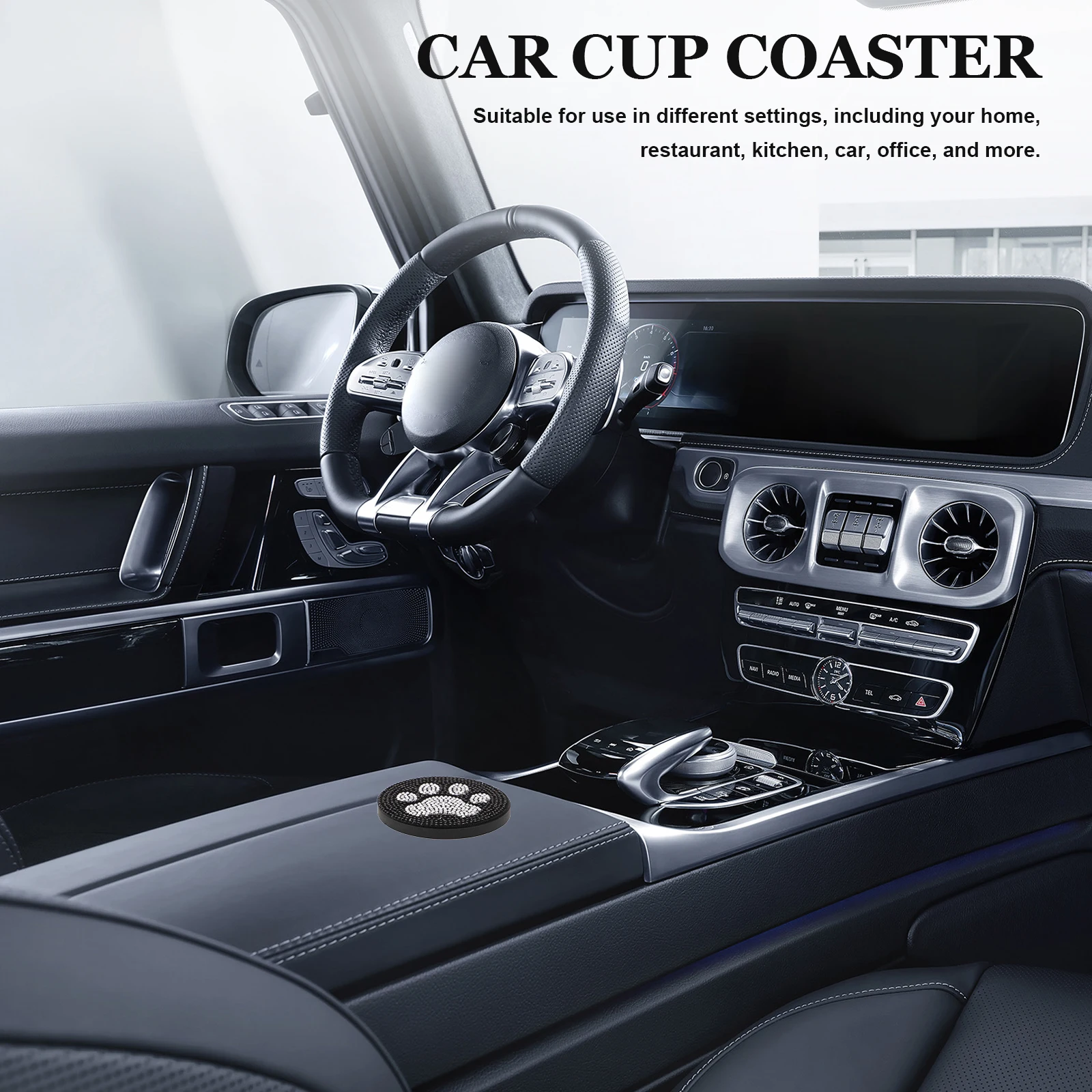 

Car Cup Coaster Decorative Round Drink Mat For Dashboard Vehicle Holder Waterproof Non-Slip Table Cup Mat Small Coaster