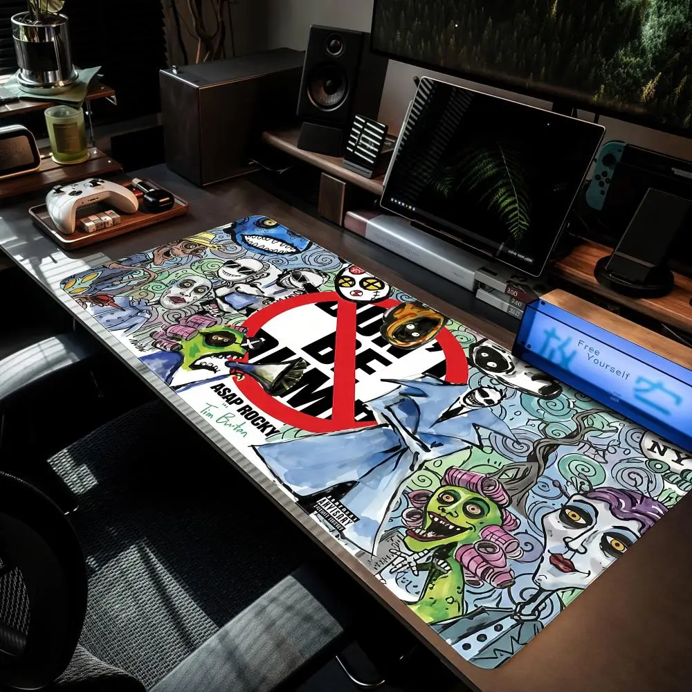 A-Asap Rocky don't be dumb Mouse Pad XXL Computer Accessories Large Keyboard Laptop Table Pad The New Product Gamer Gaming