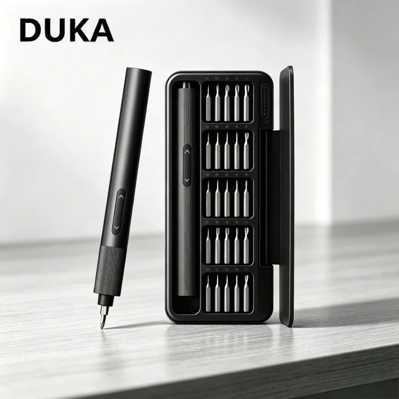DUKA ATuMan Electric Screwdriver Rechargeable with 25 Magnetic Bits Dual Speed Portable Repair Tool for Home Electronic DIY E2