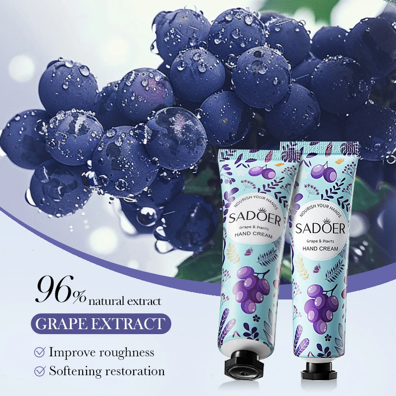 Grape Hand Cream Autumn And Winter Anti Wrinkle And Smooth Wrinkles Long Lasting Nourishing And Moisturizing Hand Care Products