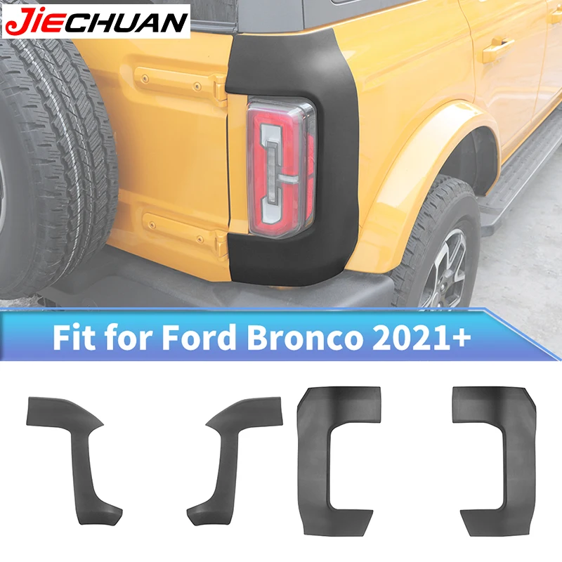 

JIECHUAN Car Front/Tail Fender Wrap Angle Decoration Protection Cover Fit For Ford Bronco 2021 Up ABS Auto Trim Accessories