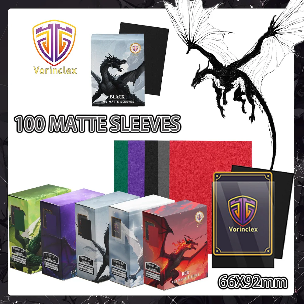 

Набор из 100 матовых протекторов для карт Dragon Shield, 66x92 мм, стандартный размер, для коллекционных карт MTG, PKM, TCG
