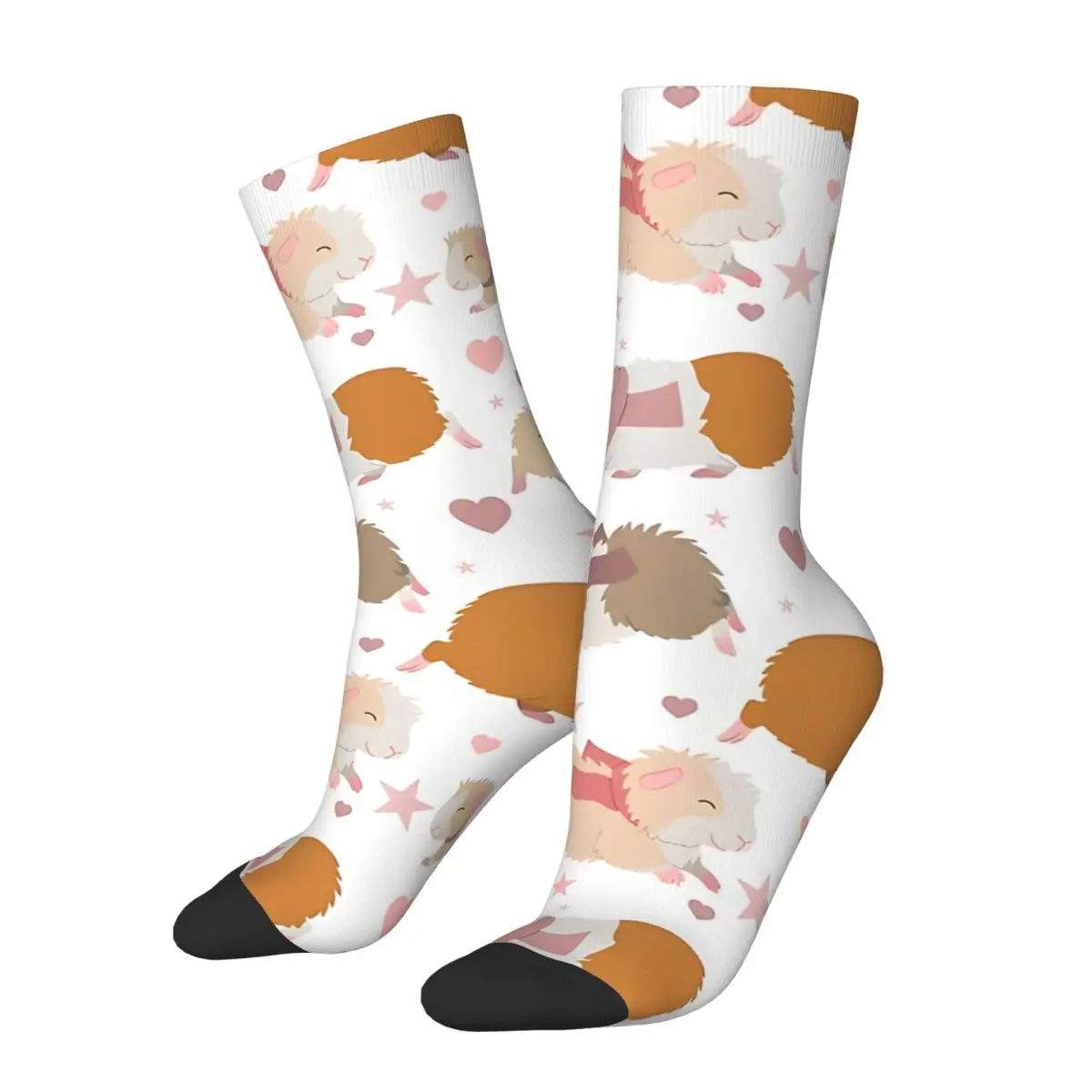 Crazy compression Guinea Pigs_6 Sock for Men Harajuku Seamless Pattern Crew Sock Novelty