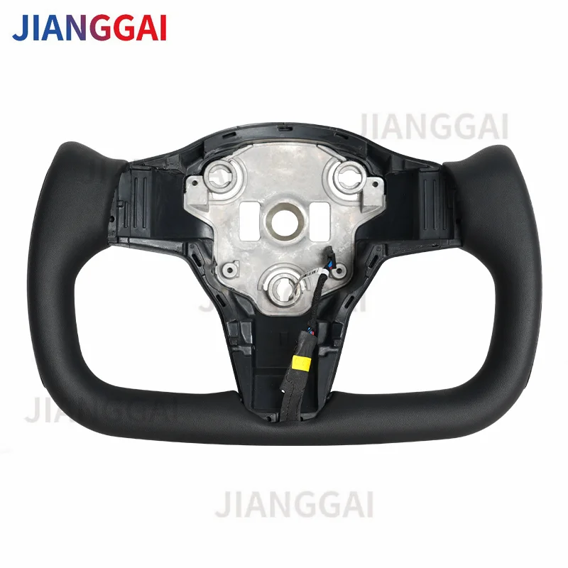 

Yoke Racing Steering Wheel, Black Microfiber Leather without Front Trim for Tesla Model 3/Y 2017-2023 With Heating Function