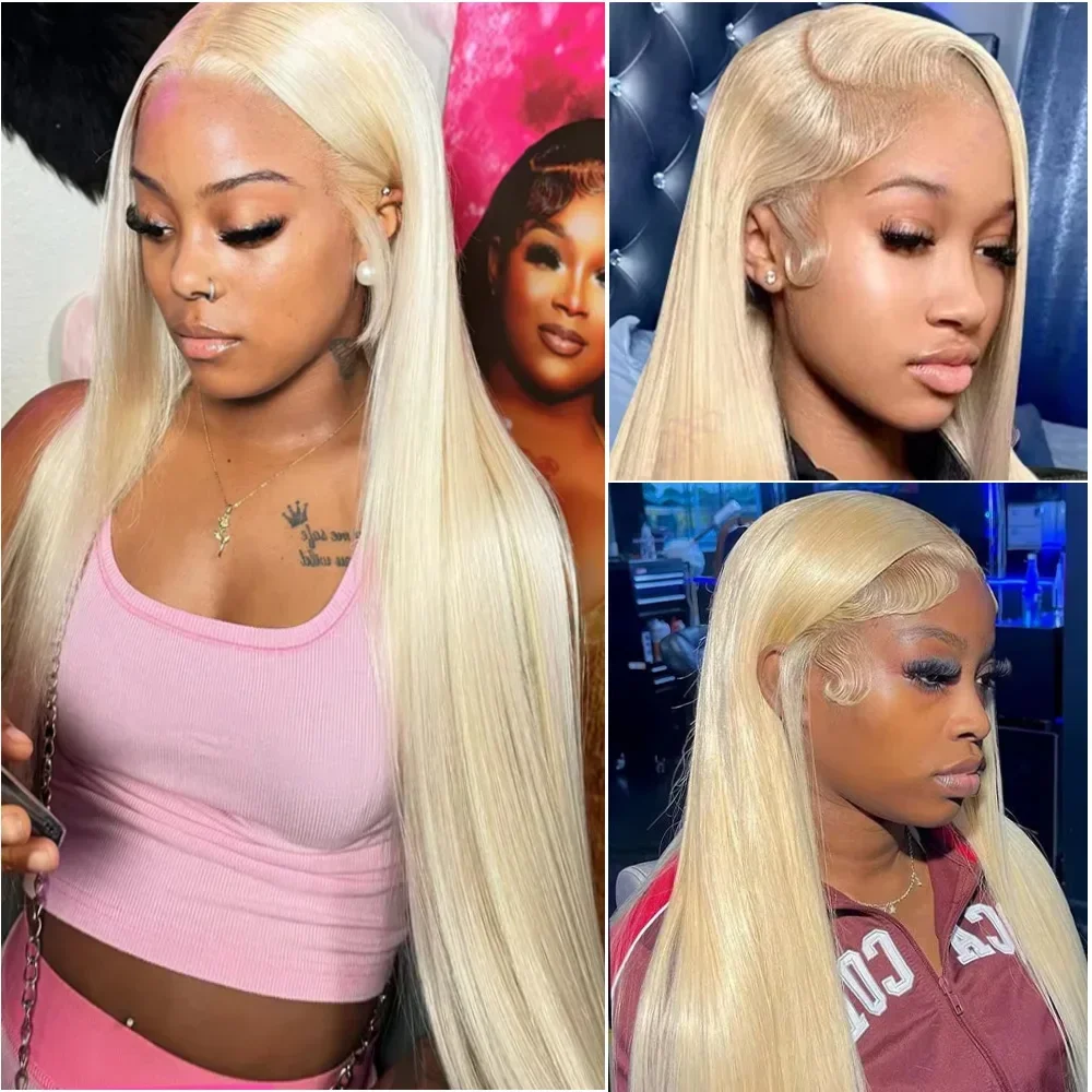 613 Blonde Bone Straight 13x6 HD Lace Front Human Hair Wigs for Black Women Honey Colored Brazilian Hd Lace Closure Frontal Wig