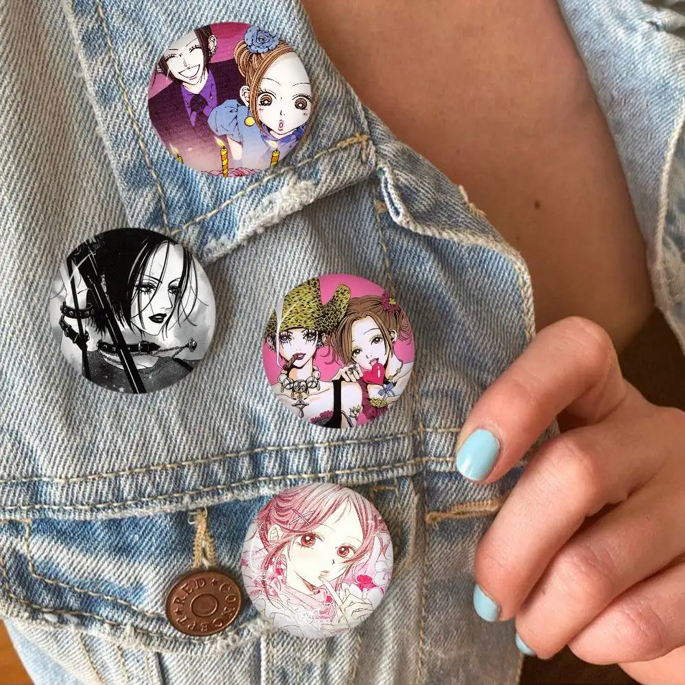 Anime Figures Button Pin Minimalist Y2K Nana Psychedelic Retro Brooch Bag Lapel Badge Jewelry Gifts view 3