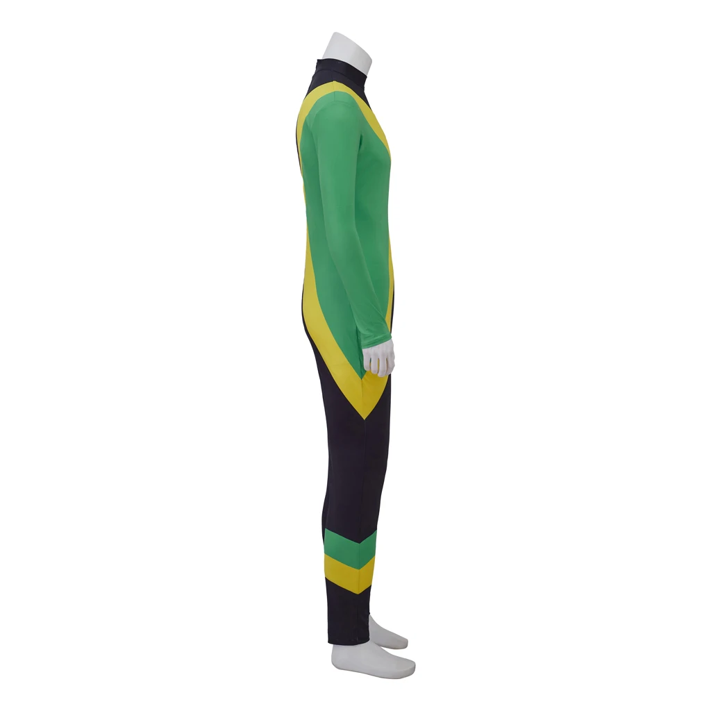 

Movie Cosplay Runnings Costume for Men Fancy Skating Catsuit Halloween Carnival Party Stage Bobsled Performance Bodysuit