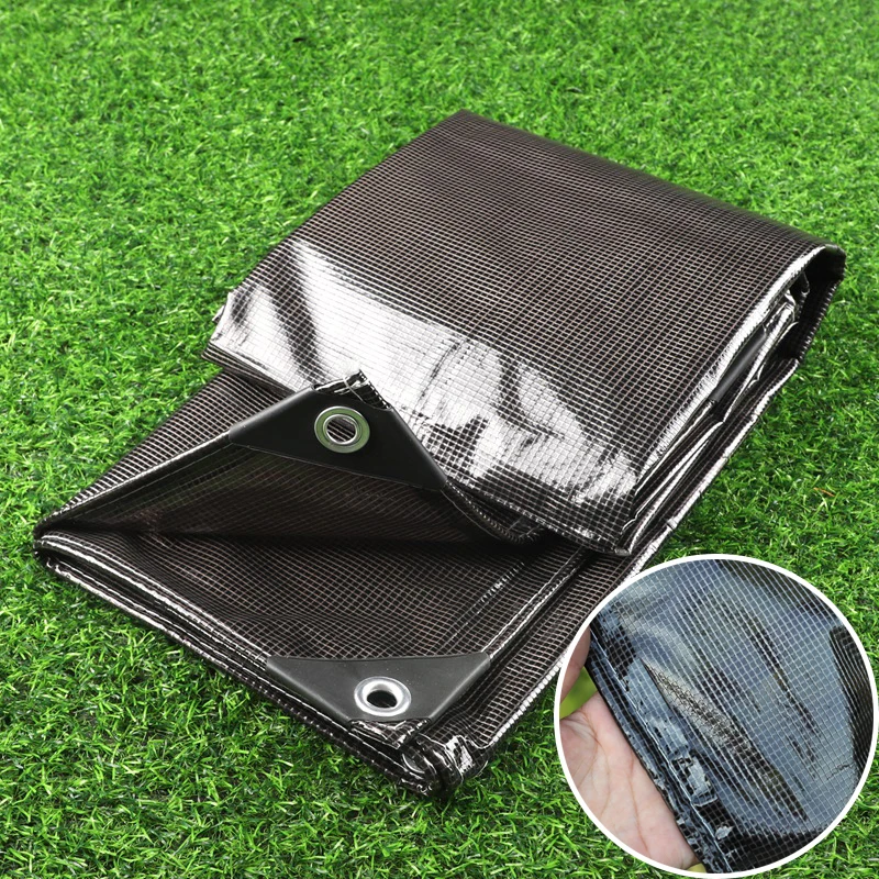 

Thicken Black Tarpaulin Waterproof Cover PE Rainproof Cloth Garden Succulent Plant Keep Warm Mesh Canvas Car shed Tent Canopy