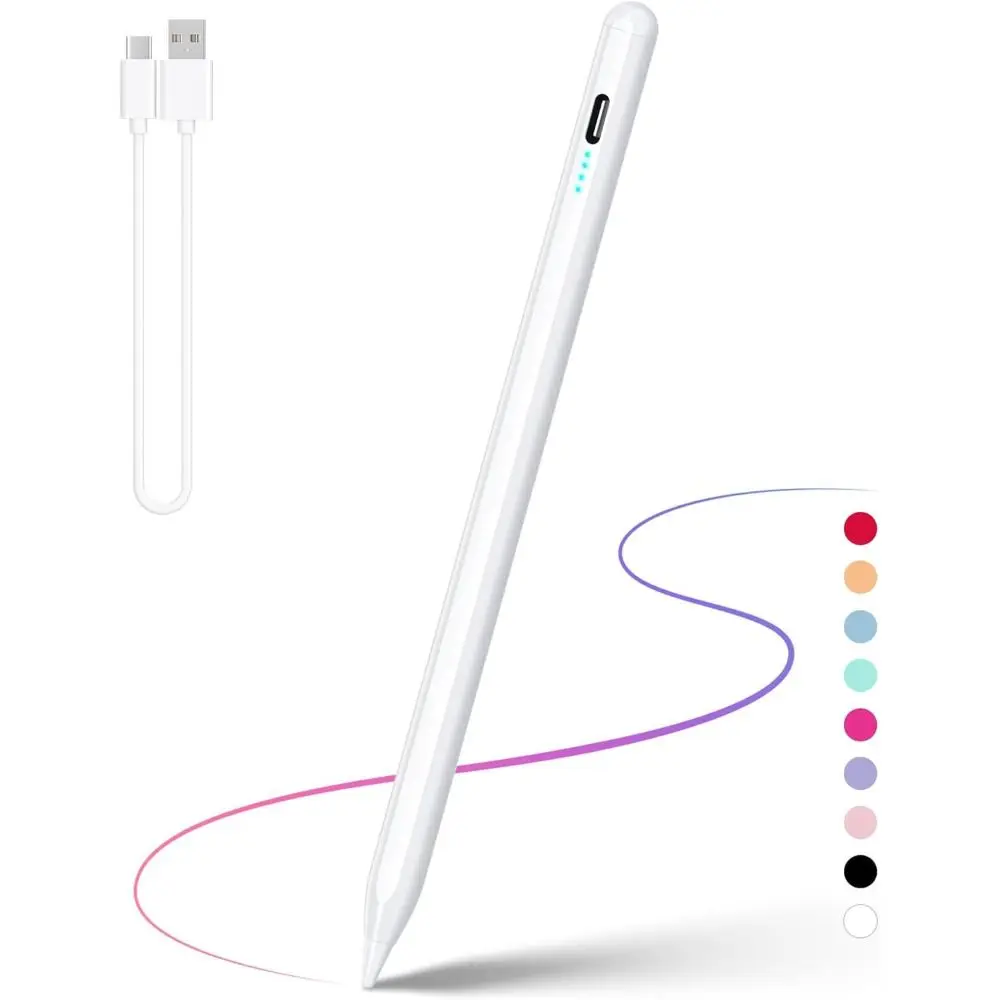 Universal Active Stylus Pen Rechargeable Mobile Phone Tablet Touch Pen Battery Indicator Sensitive for Android/iOS
