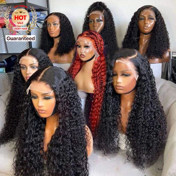 Raw Burmese Deep Curly Wave Wig Indian 13x6 Glueless Full HD Lace Front Wig Human Hair Natural Brazilian Frontal Virgin Hair Wig