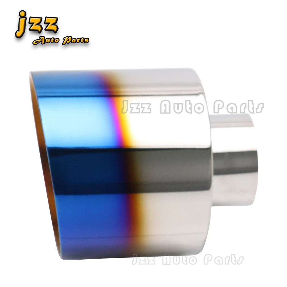 

1PCS 63mm 76mm Car Exhaust Tip Universal Stainless steel Muffler End Pipe Slant Round Outlet 4.5'' 5''