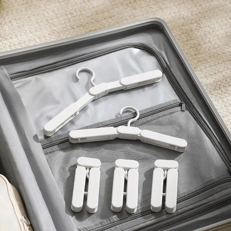

【Best-selling】 5PCS Travel Folding Clothes Hangers Mini Space Saving Clothes Drying Rack Foldable Anti-slip Drying Hangers Wardr