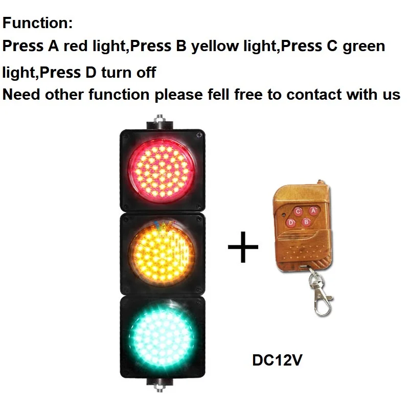 with controller WDM Mini 100mm PC Garage Parking Lot Led Traffic Signal Light