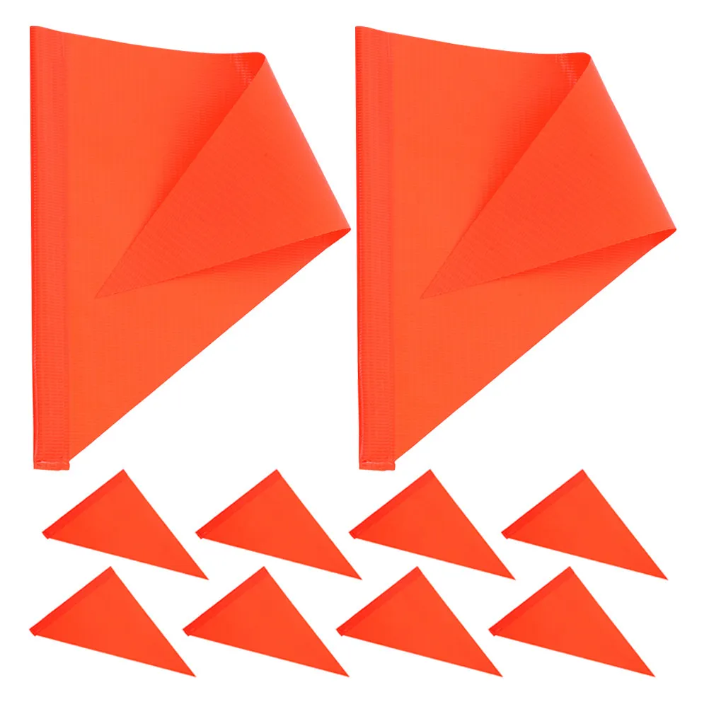 10Pcs Bicycle Safety Flags Bright Triangular Visual Warning Replacement for Kids Bikes Scooters Outdoor Cycling