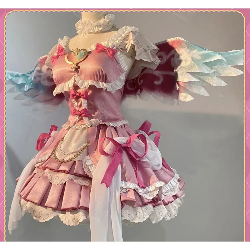 Hoshimiya Ichigo Ainme Aikatsu！Cosplay Costume Sweet Lolita Dress Wings Prop Accessories Halloween Party Girl New Uniform Set - view 5