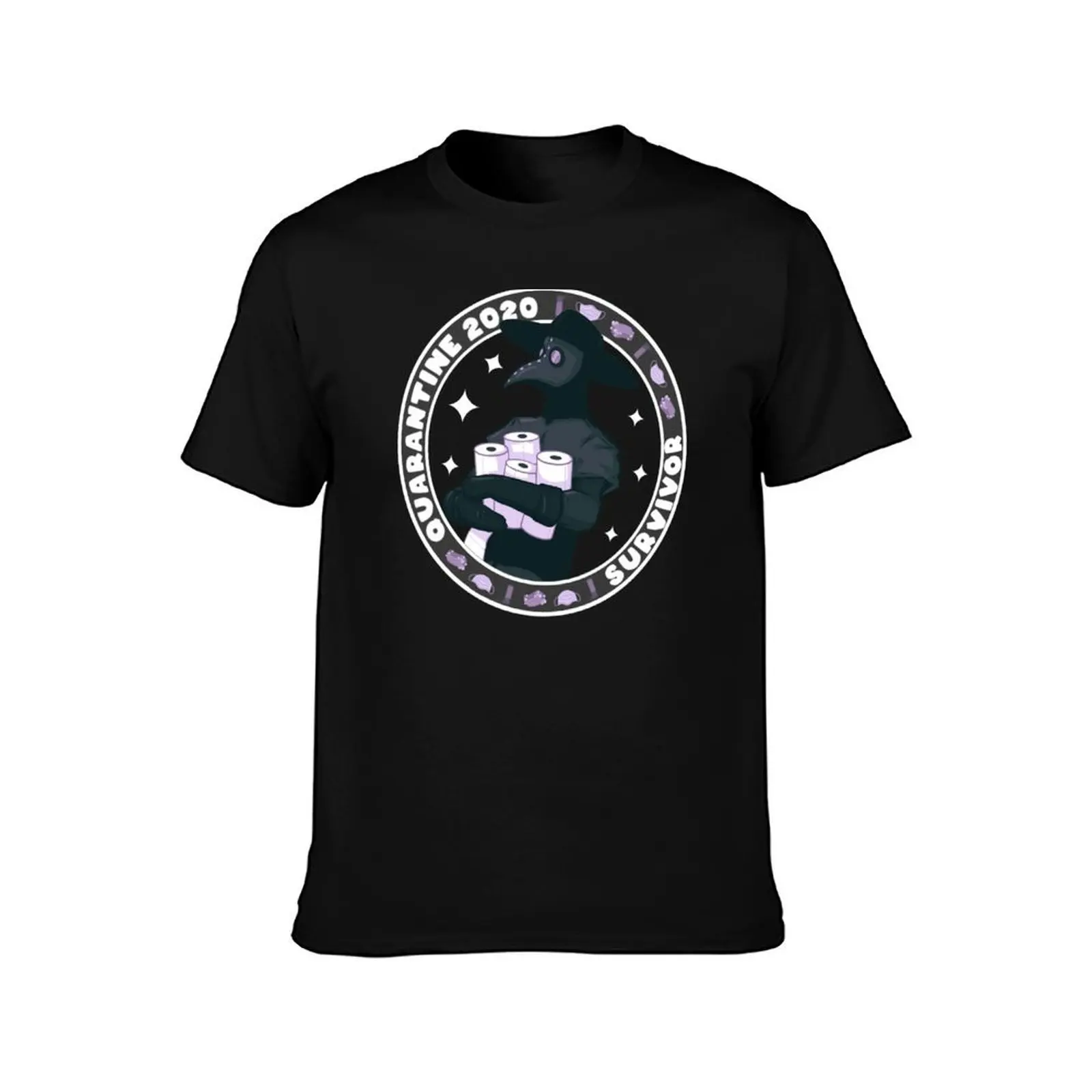 Quarantine Survivor 2020 T-Shirt, Summer Casual Cotton Tee, Oversized Streetwear Tops, Vintage Graphic Print, Unisex Men Women