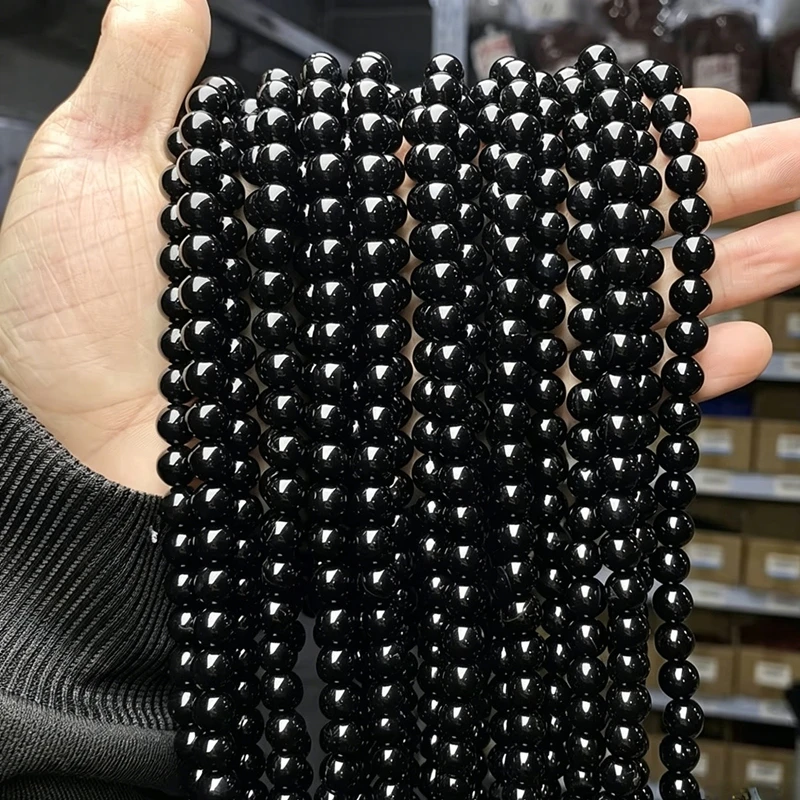 Natursteinperlen, goldener Obsidian, Achate, Jaspis, Amazonit, Jadeperlen für die Schmuckherstellung, DIY-Armband, Halskette, 4, 6, 8, 10, 12 mm