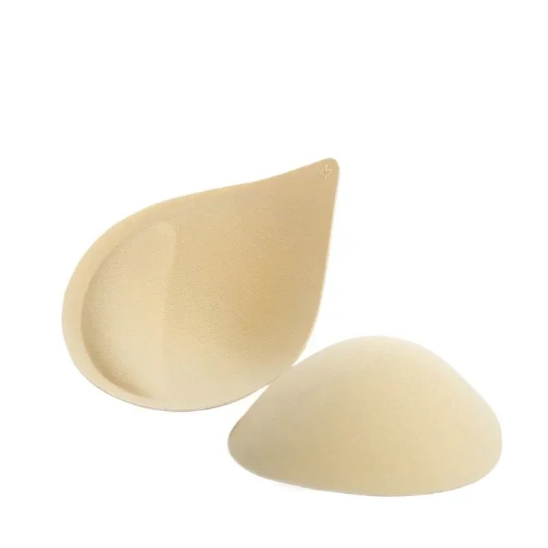 

10Pairs Latex Cotton Breast Pad Insert Candy Seamless Underwear Lined with Drop-shaped Breast Pad