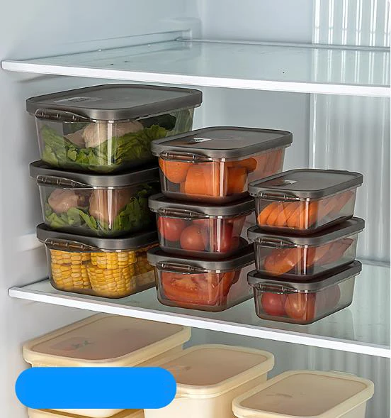 

Kitchen Food Organizer Containers Stackable Kitchen Storage Box Press-Top Lid Food Storage Box Home Kitchen Storage Containers