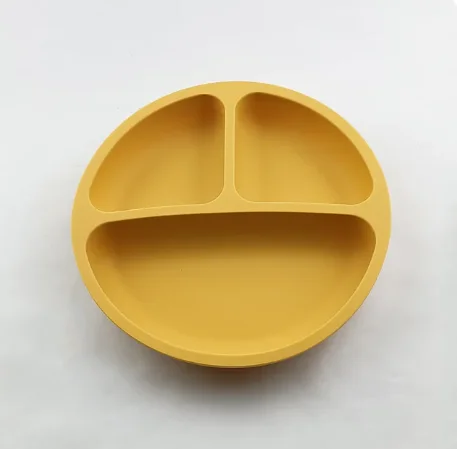 5Pcs/Set Baby Soft Silicone Tableware Kid Feeding Dishe Sucker Plate Bowl Spoon Fork Set Children Dishes Non-slip Dinnerware Set image 5