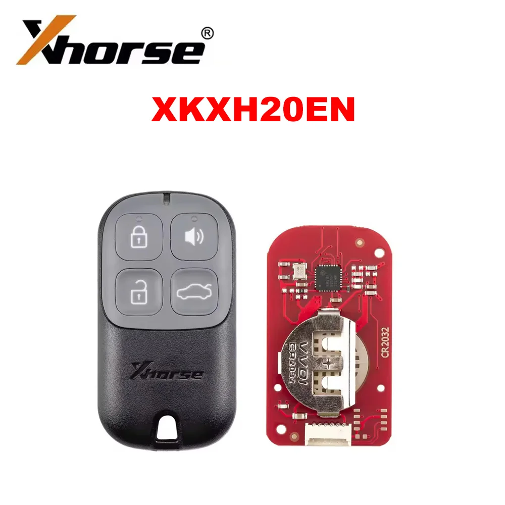 

1 шт./лот Xhorse XKXH20EN VVDI черный универсальный проводной дистанционный ключ 4 кнопки второго поколения