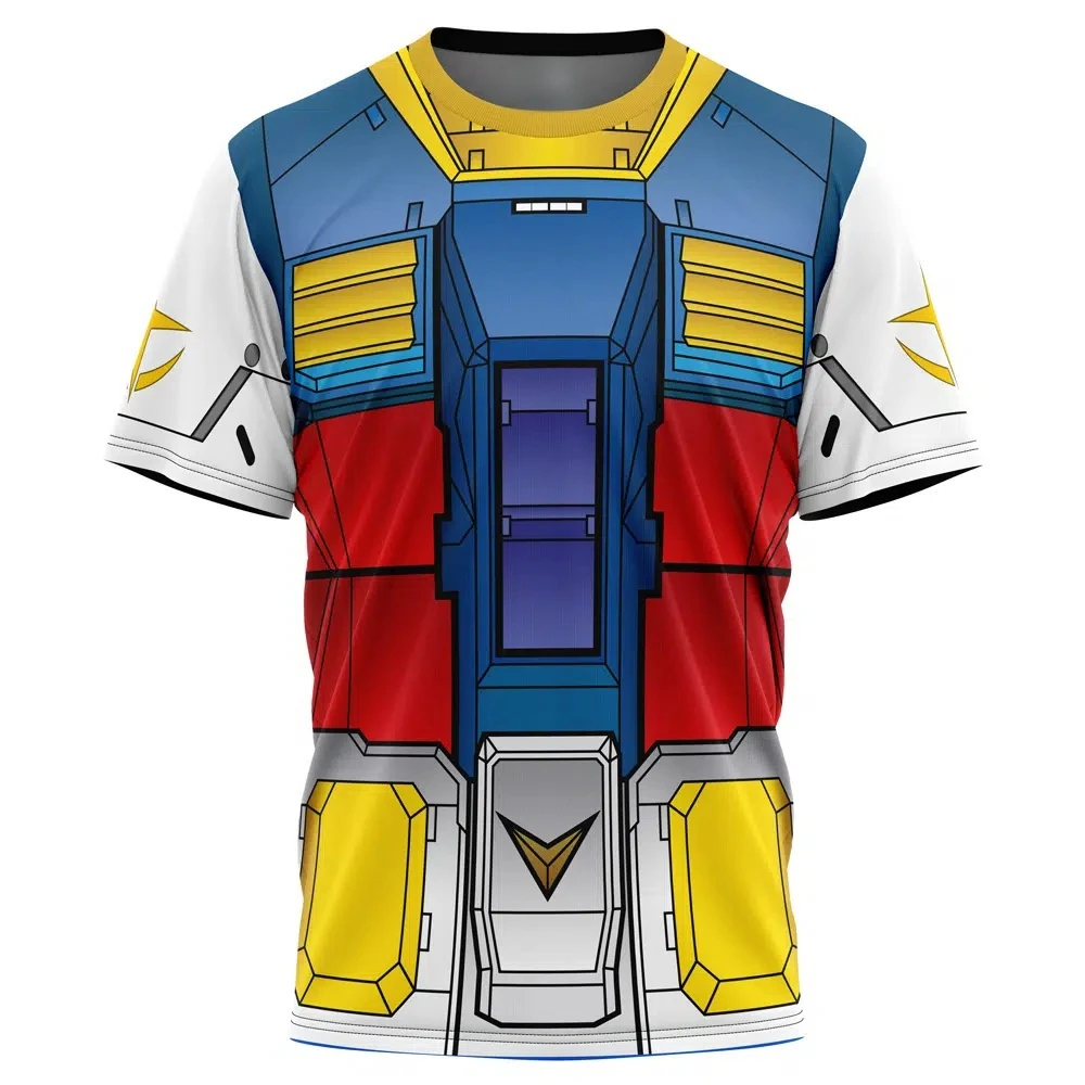 RX-78 Mobile Suit Gundam 0079 Double Sided Full Print T-shirt 2026 New Children's Role Playing Adult Quick Drying Sports Top