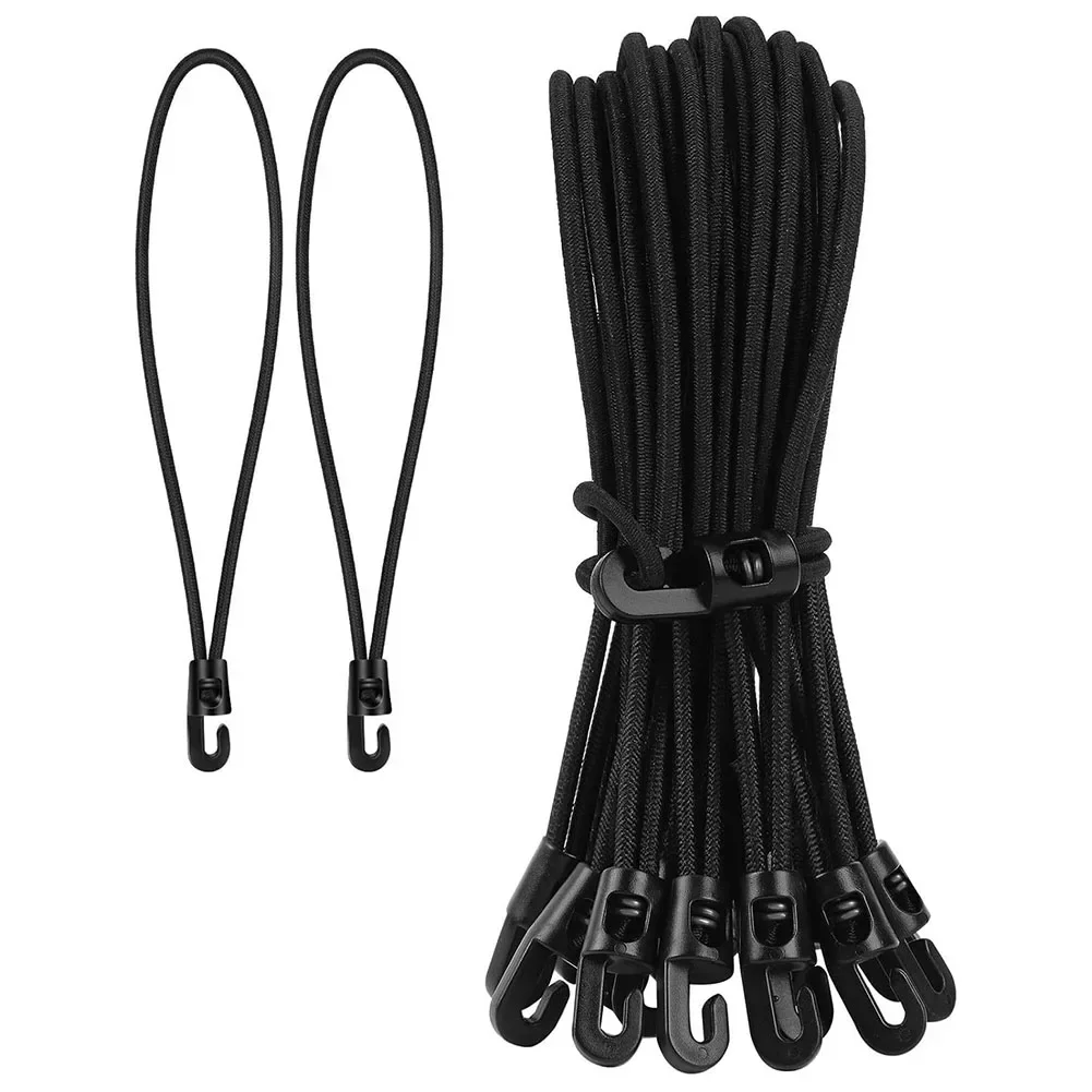 20/40Pcs Bungee Cord With Hooks 25cm High Elasticity Expander With Hooks Rubber Tensioner With Hooks For Camping Tarpaulin