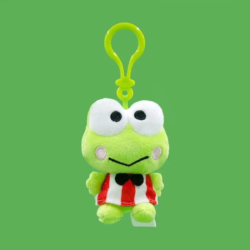 Sanrio Cute Kero Kero Keroppi Plush Wallet Hanging Ornaments Clothing Decoration Compact and Lightweight Friends Birthdays Gifts
